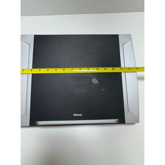 Fellowes Computer Lap Top Stand Black Silver Cosmetic Signs of Wear 15X11X4 - Picture 7 of 12